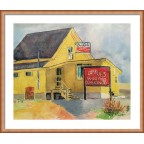 Charlie's Fried Clams - watercolor - Greeting Cards and Prints